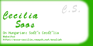 cecilia soos business card