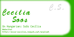 cecilia soos business card